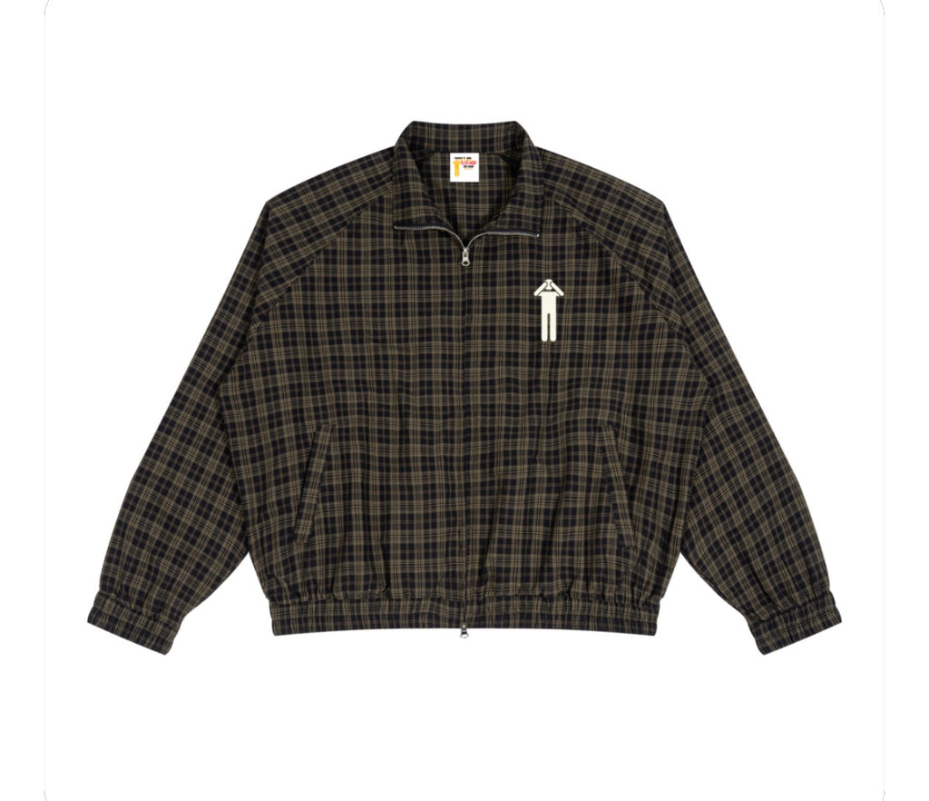 BLNDED Plaid Full-Zip Track Jacket