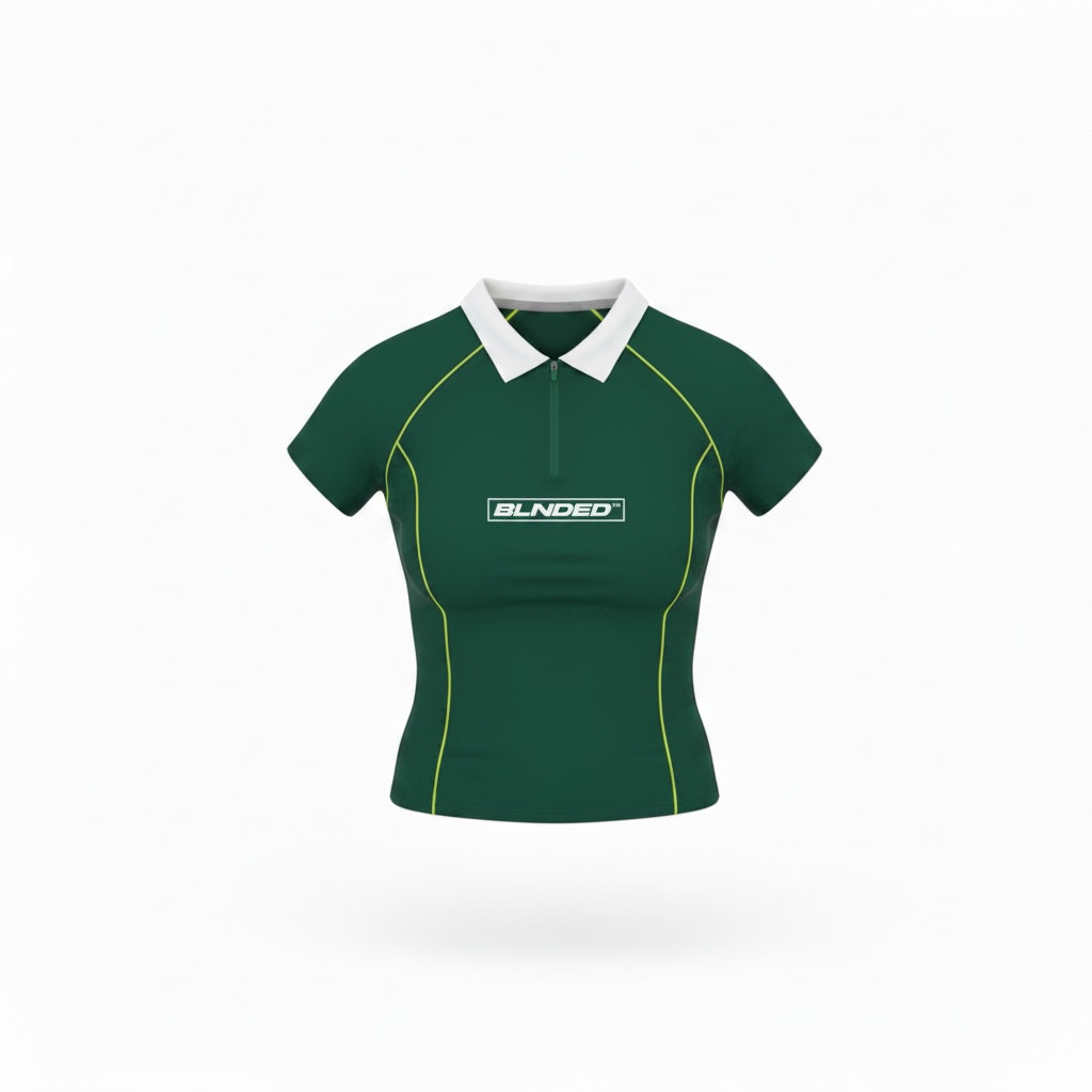 BLNDED: Women’s Slim Fit Quarter-Zip Polo Shirt