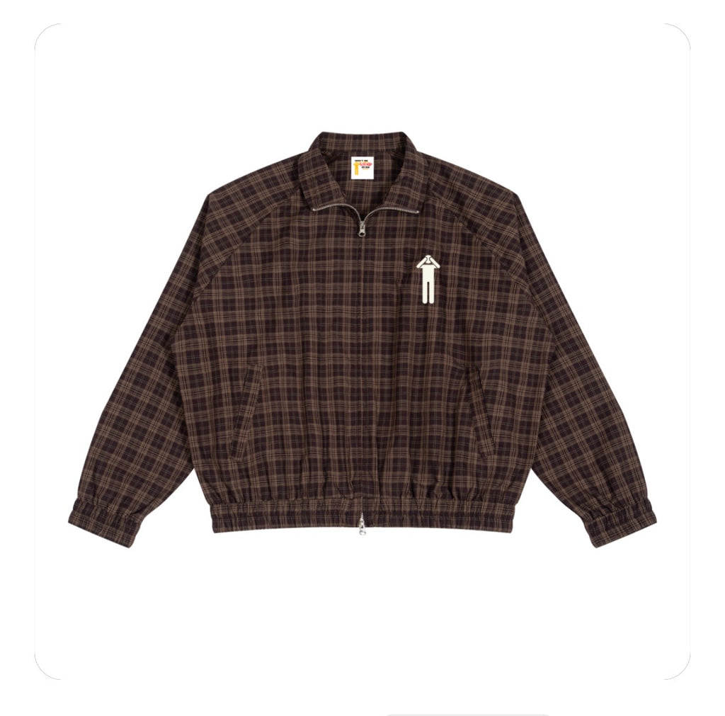 BLNDED Plaid Full-Zip Track Jacket