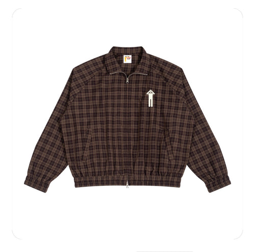 BLNDED Plaid Full-Zip Track Jacket