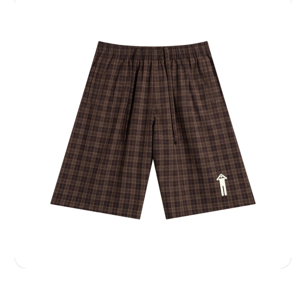 BLNDED Plaid Wide Leg Shorts
