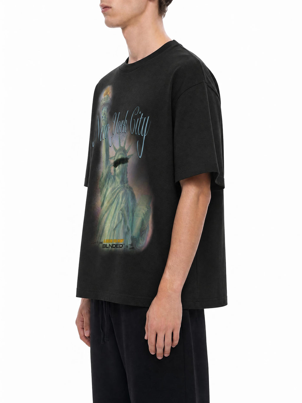 BLIND CITY Boxy Drop shoulder T-shirt