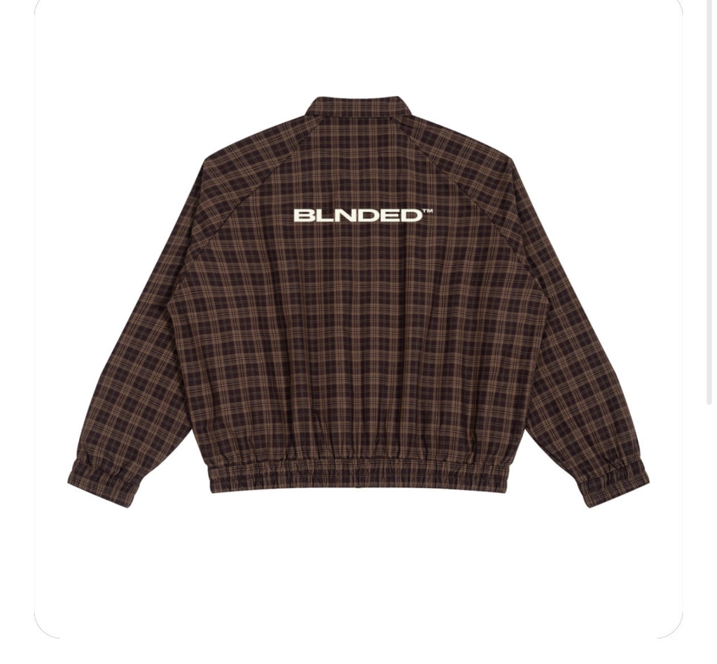 BLNDED Plaid Full-Zip Track Jacket