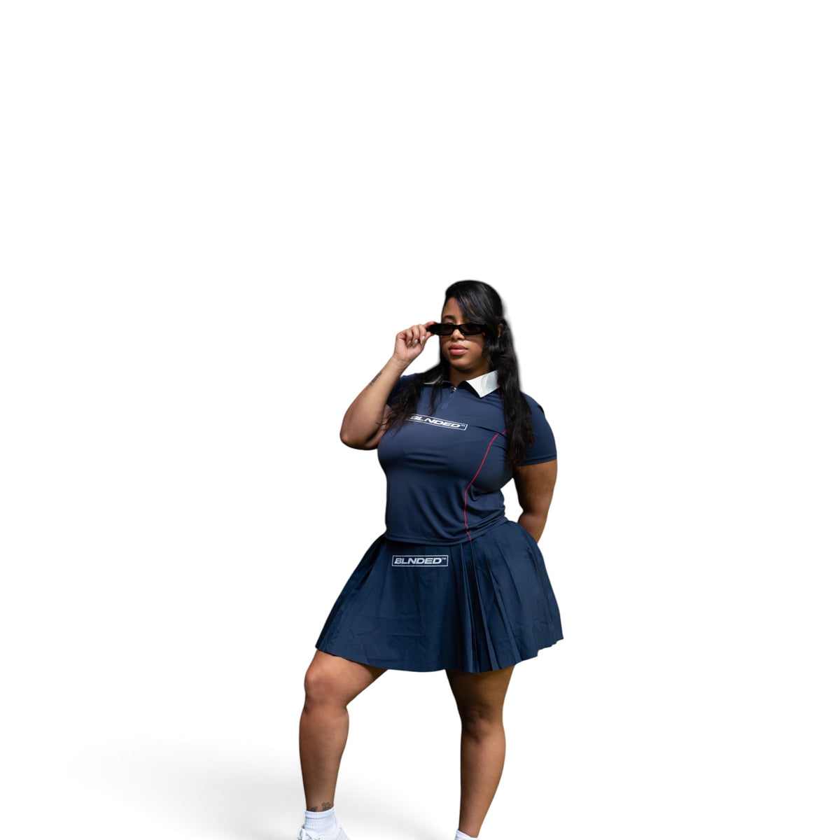 BLNDED: Women’s Slim Fit Quarter-Zip Polo Shirt