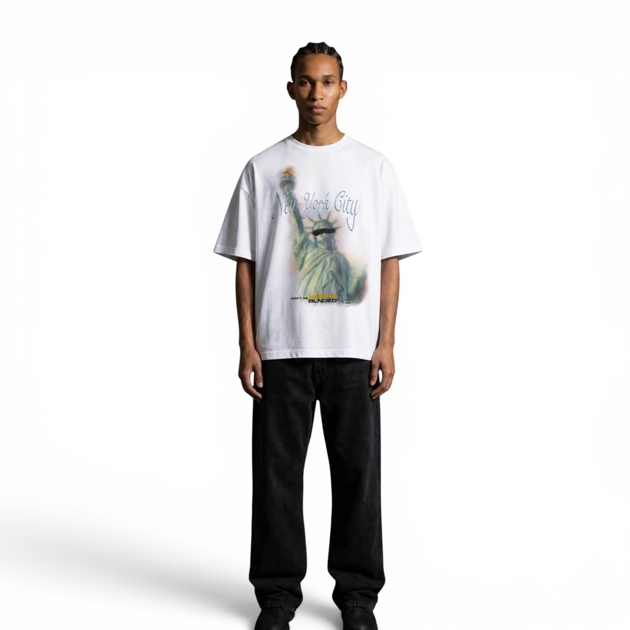 BLIND CITY Boxy Drop shoulder T-shirt