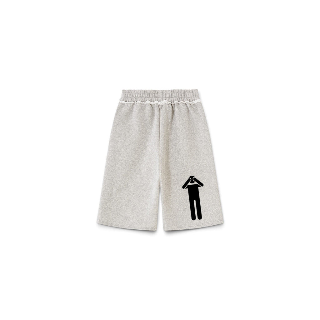 3/4 Raw Edge Fleece Shorts