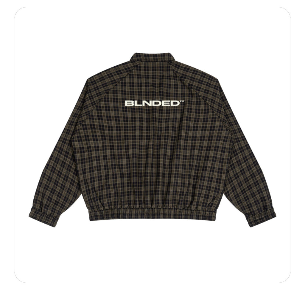 BLNDED Plaid Full-Zip Track Jacket