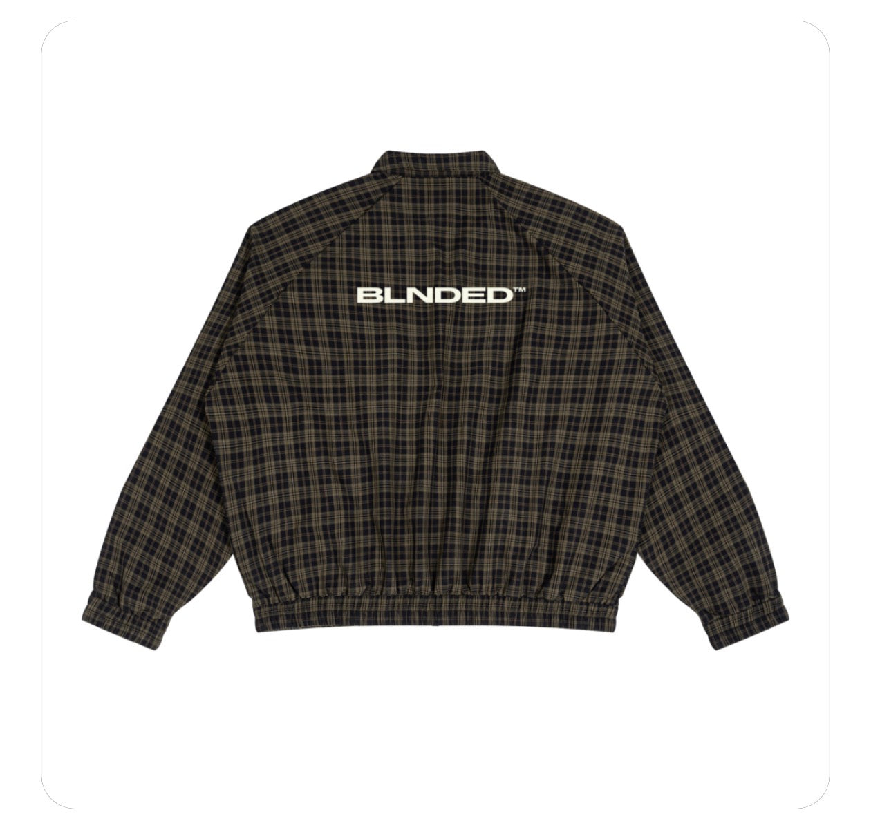 BLNDED Plaid Full-Zip Track Jacket