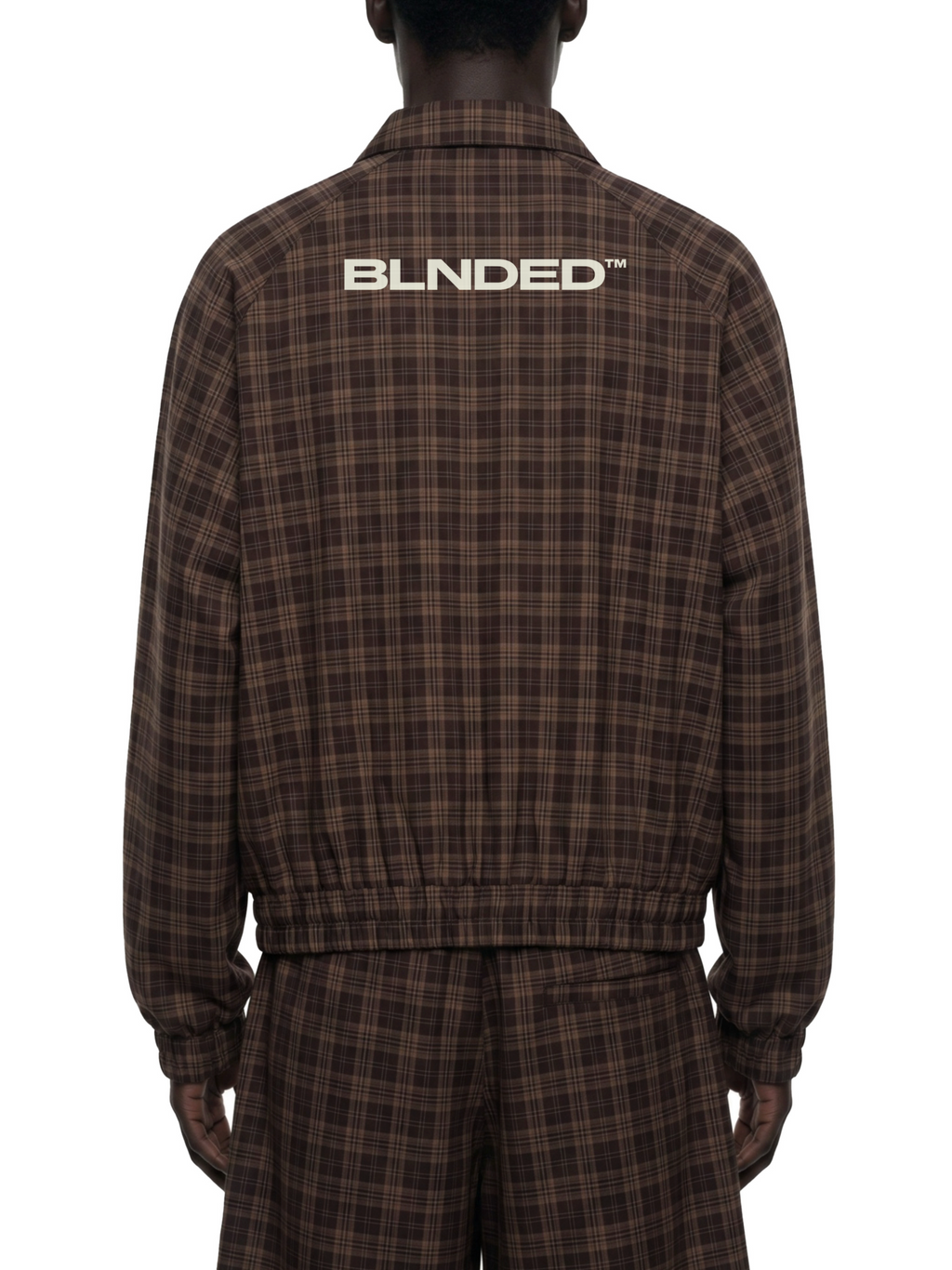 BLNDED Plaid Full-Zip Track Jacket