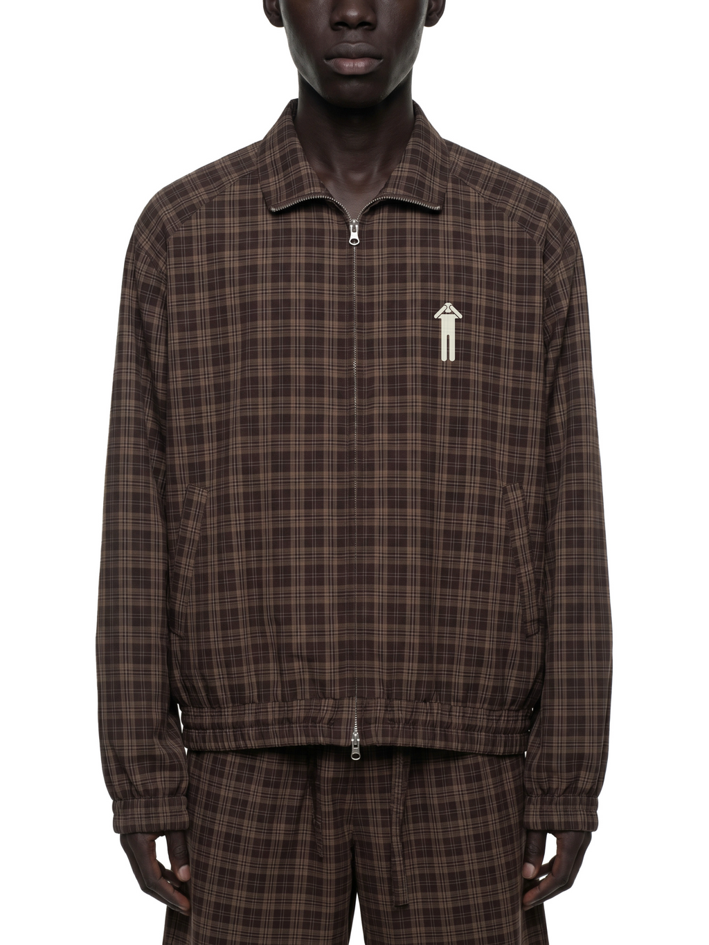 BLNDED Plaid Full-Zip Track Jacket